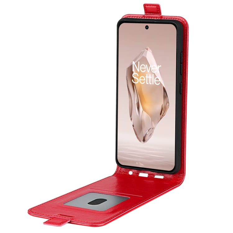 For OnePlus 12R R64 Texture Single Vertical Flip Leather Phone Case
