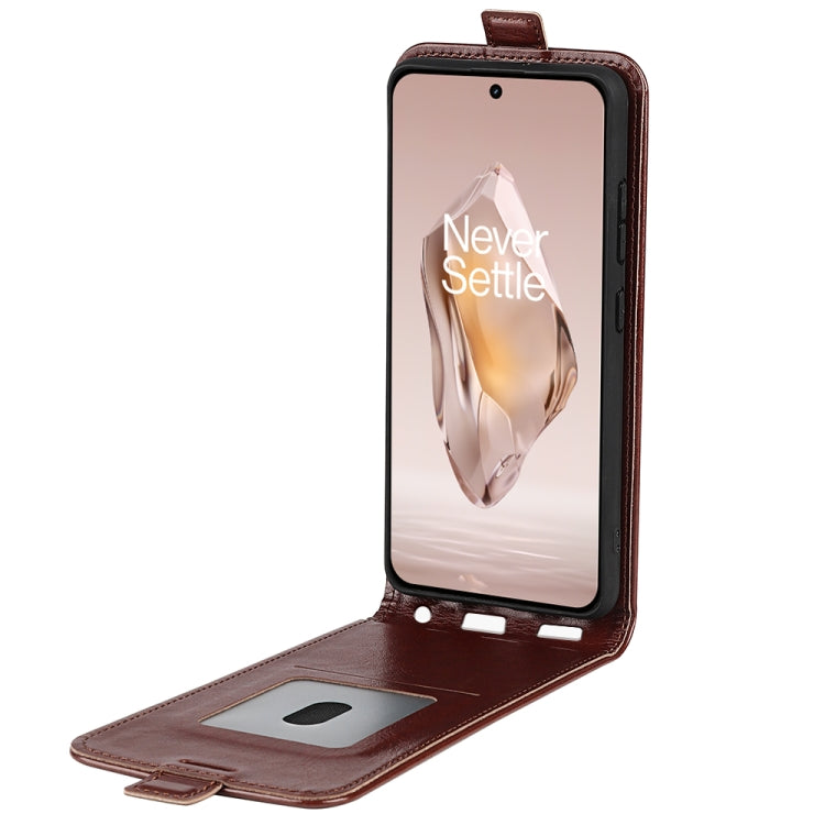 For OnePlus 12R R64 Texture Single Vertical Flip Leather Phone Case