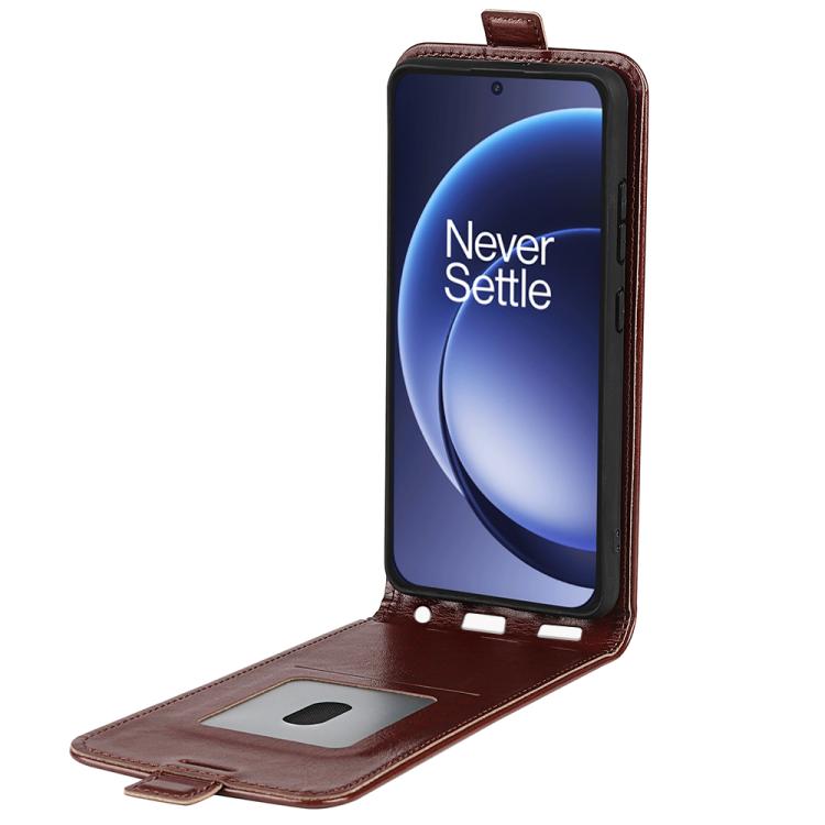 For OnePlus 15 R64 Texture Single Vertical Flip Leather Phone Case