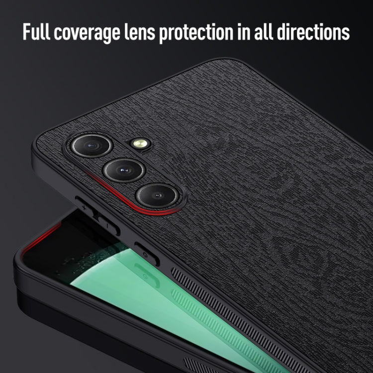 For Samsung Galaxy S24 FE 5G Tree Bark Leather Shockproof Phone Case