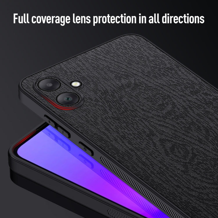 For Samsung Galaxy A06 4G Tree Bark Leather Shockproof Phone Case