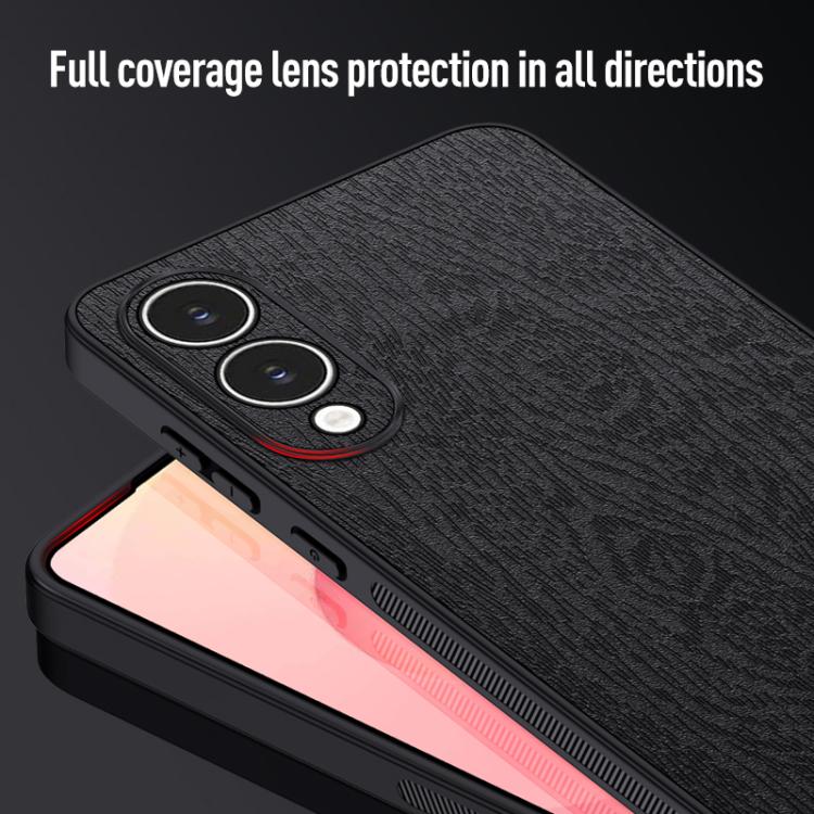 For Samsung Galaxy S25 Edge 5G Tree Bark Leather Shockproof Phone Case