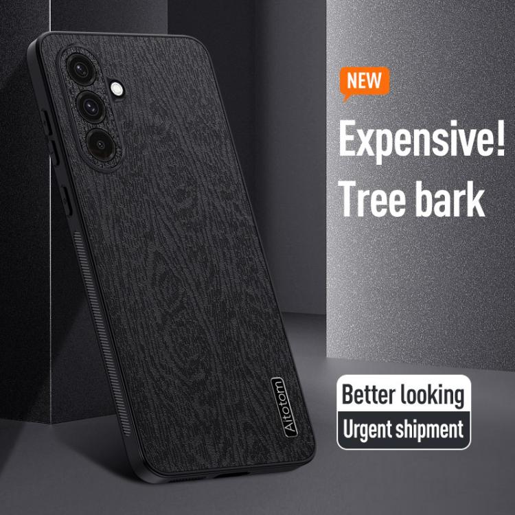 For Samsung Galaxy A37 5G Tree Bark Leather Shockproof Phone Case
