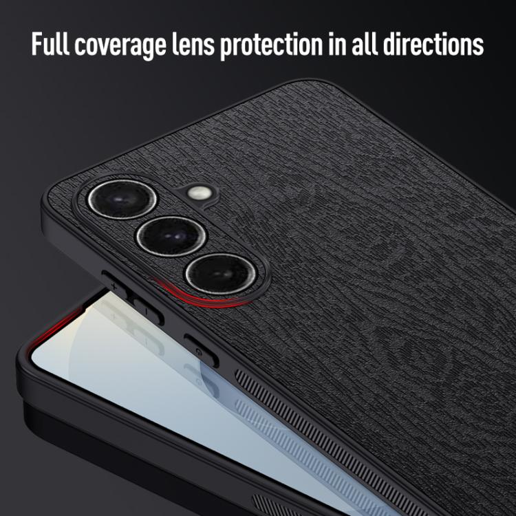For Samsung Galaxy S26+ 5G Tree Bark Leather Shockproof Phone Case