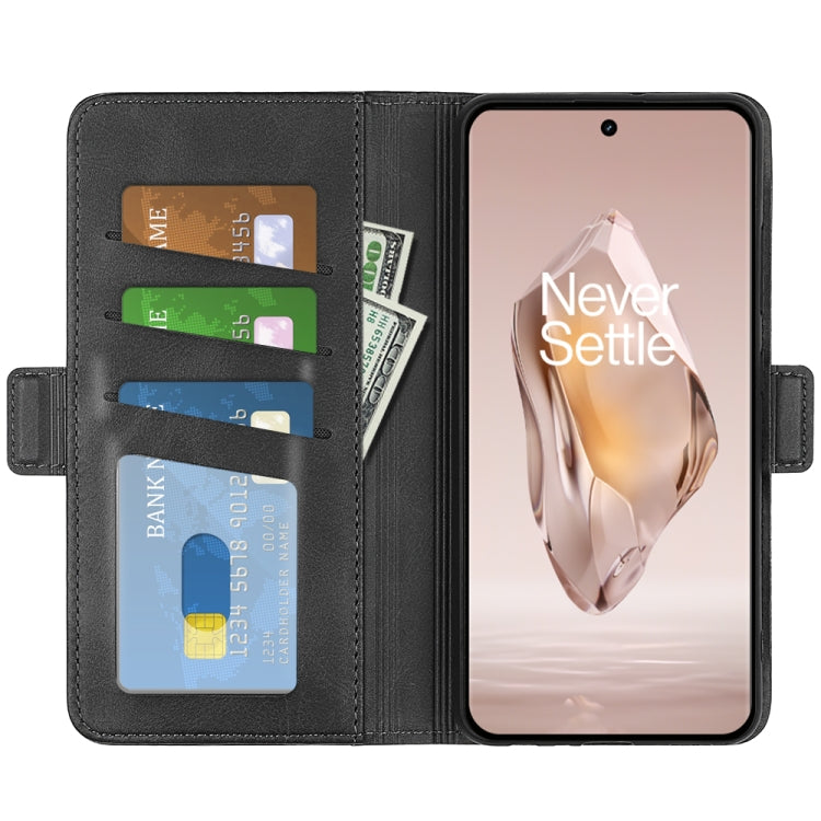 For OnePlus 12R Dual-side Magnetic Buckle Horizontal Flip Leather Phone Case