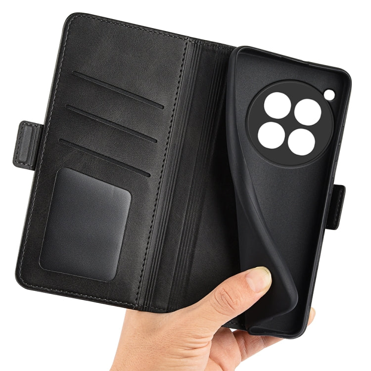 For OnePlus 12R Dual-side Magnetic Buckle Horizontal Flip Leather Phone Case