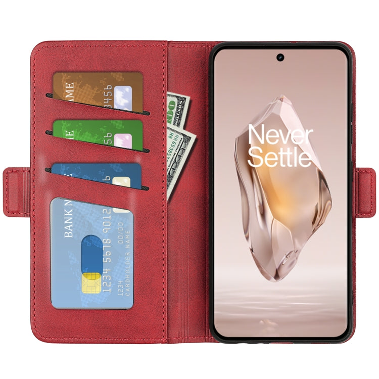 For OnePlus 12R Dual-side Magnetic Buckle Horizontal Flip Leather Phone Case