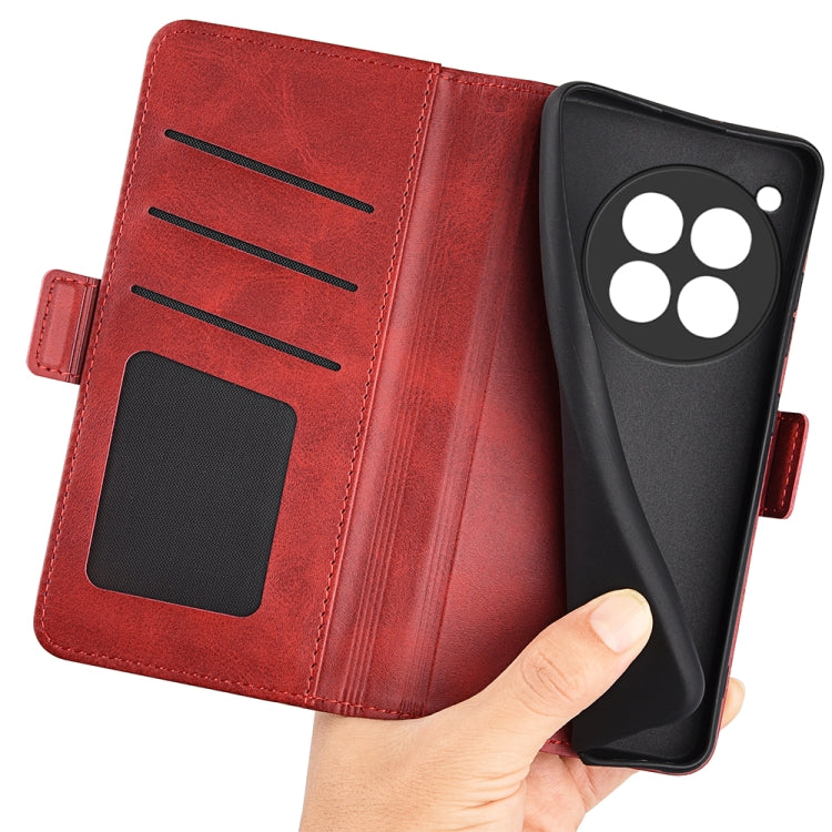 For OnePlus 12R Dual-side Magnetic Buckle Horizontal Flip Leather Phone Case