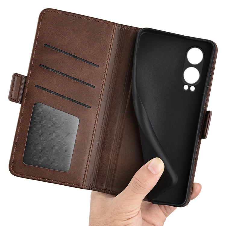 For OnePlus Nord CE4 Lite 5G Dual-side Magnetic Buckle Horizontal Flip Leather Phone Case