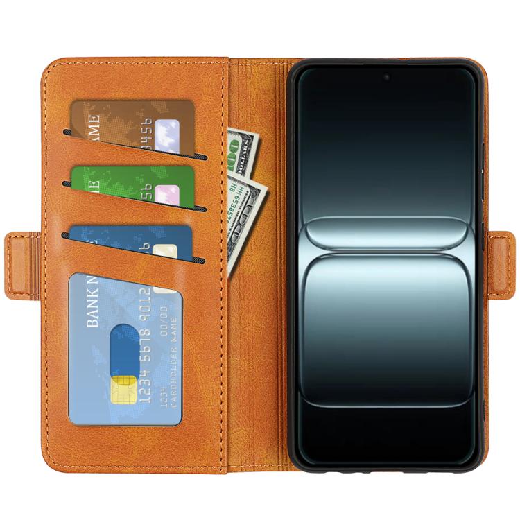 For OnePlus 13T Dual-side Magnetic Buckle Horizontal Flip Leather Phone Case