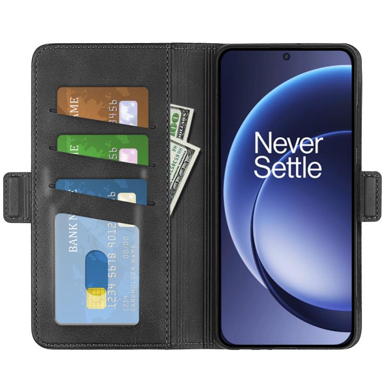 For OnePlus 15 Dual-side Magnetic Buckle Horizontal Flip Leather Phone Case
