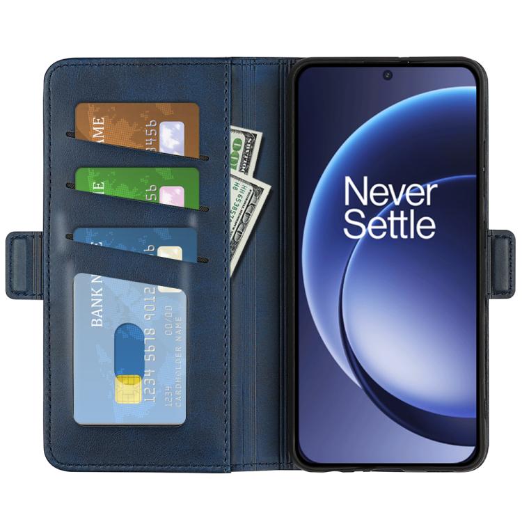 For OnePlus 15 Dual-side Magnetic Buckle Horizontal Flip Leather Phone Case