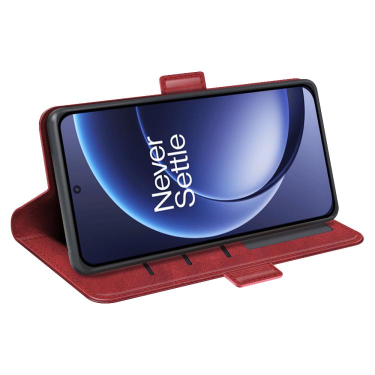 For OnePlus 15 Dual-side Magnetic Buckle Horizontal Flip Leather Phone Case