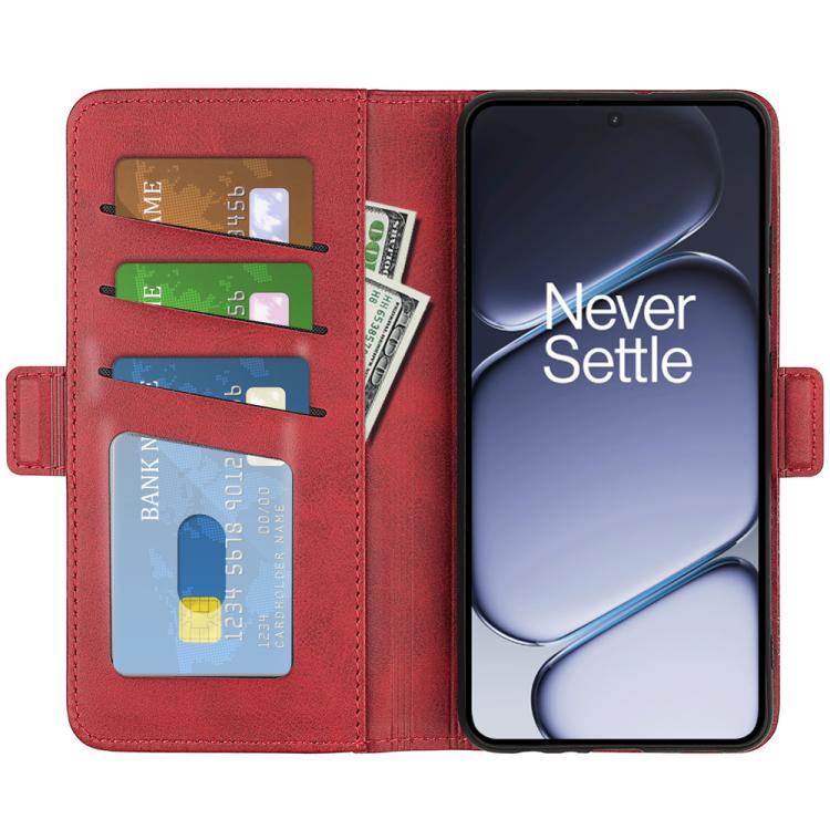 For OnePlus 15R / Ace 6 5G / 6T 5G Dual-side Magnetic Buckle Horizontal Flip Leather Phone Case