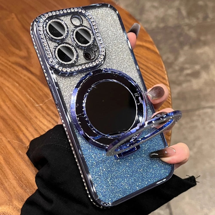 For iPhone 14 Pro Rhinestone Mirror Glitter MagSafe TPU Phone Case
