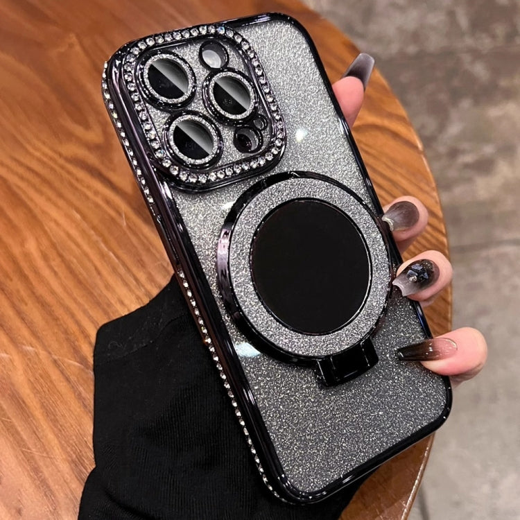 For iPhone 13 Pro Max Rhinestone Mirror Glitter MagSafe TPU Phone Case