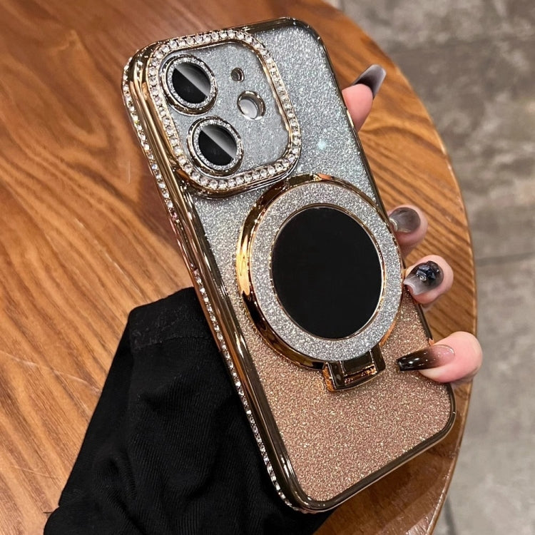 For iPhone 12 Rhinestone Mirror Glitter MagSafe TPU Phone Case