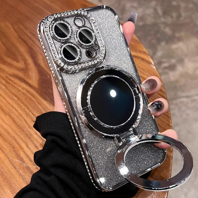 For iPhone 12 Pro Max Rhinestone Mirror Glitter MagSafe TPU Phone Case