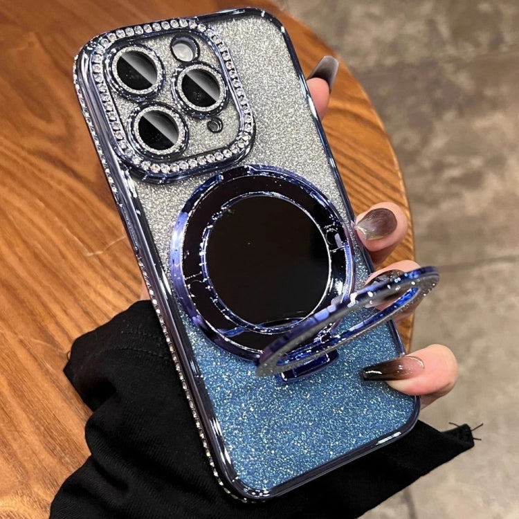 For iPhone 11 Pro Max Rhinestone Mirror Glitter MagSafe TPU Phone Case