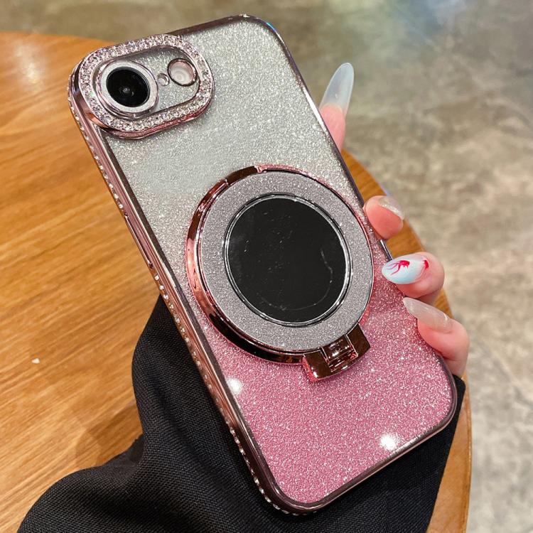 For iPhone 17e / 16e Rhinestone Mirror Glitter MagSafe TPU Phone Case