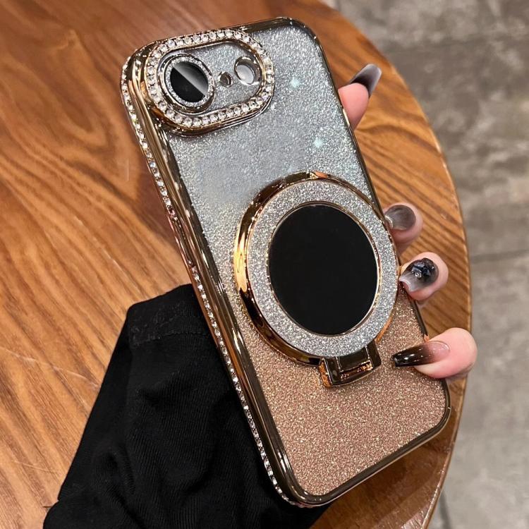 For iPhone 17e / 16e Rhinestone Mirror Glitter MagSafe TPU Phone Case