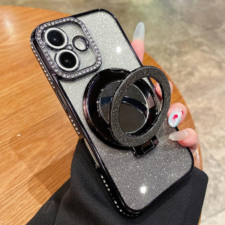 For iPhone 17 Rhinestone Mirror Glitter MagSafe TPU Phone Case