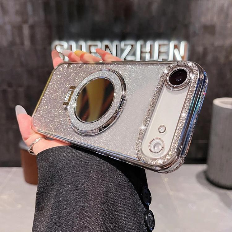 For iPhone Air Rhinestone Mirror Glitter MagSafe TPU Phone Case