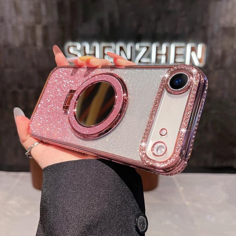 For iPhone Air Rhinestone Mirror Glitter MagSafe TPU Phone Case