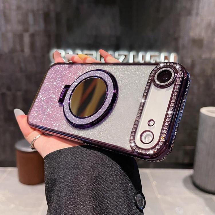 For iPhone Air Rhinestone Mirror Glitter MagSafe TPU Phone Case