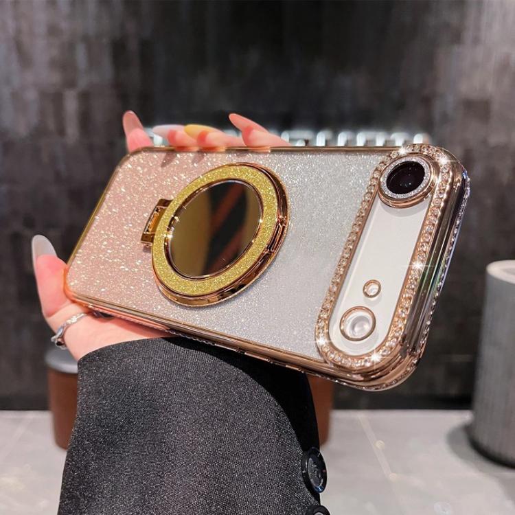 For iPhone Air Rhinestone Mirror Glitter MagSafe TPU Phone Case