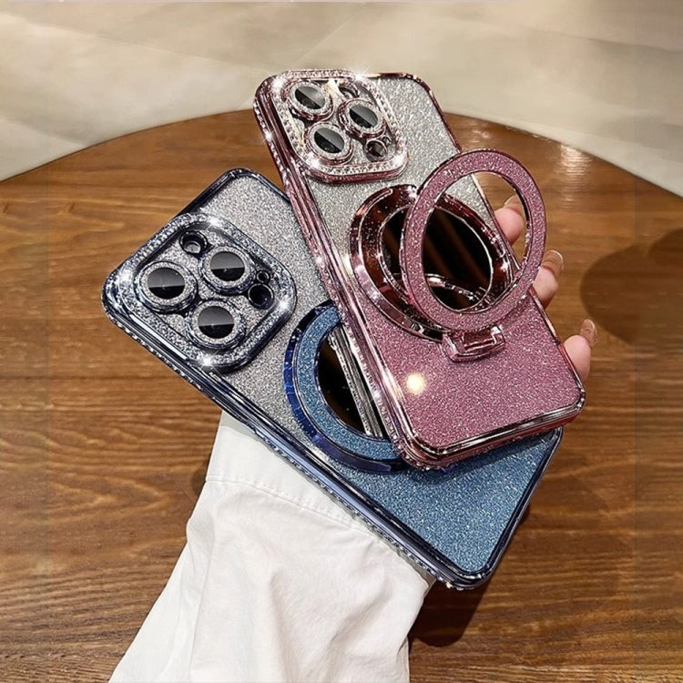 For iPhone 14 Pro Rhinestone Mirror Glitter MagSafe TPU Phone Case