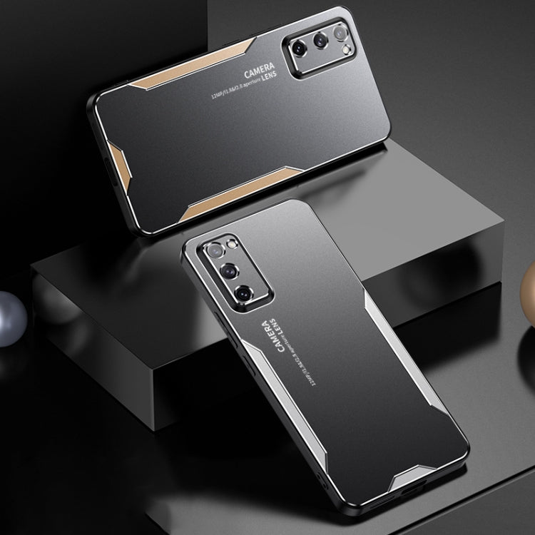 For Galaxy S20 FE Blade Series TPU Hybrid Metal Phone Case