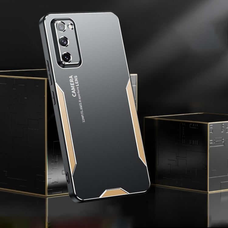 For Galaxy S20 FE Blade Series TPU Hybrid Metal Phone Case
