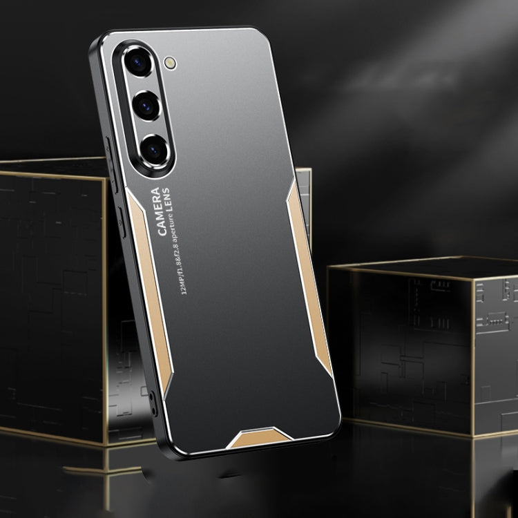 For Galaxy S23 5G Blade Series TPU Hybrid Metal Phone Case