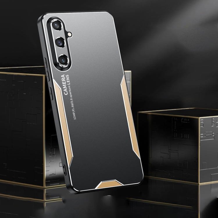For Galaxy S23 FE 5G Blade Series TPU Hybrid Metal Phone Case