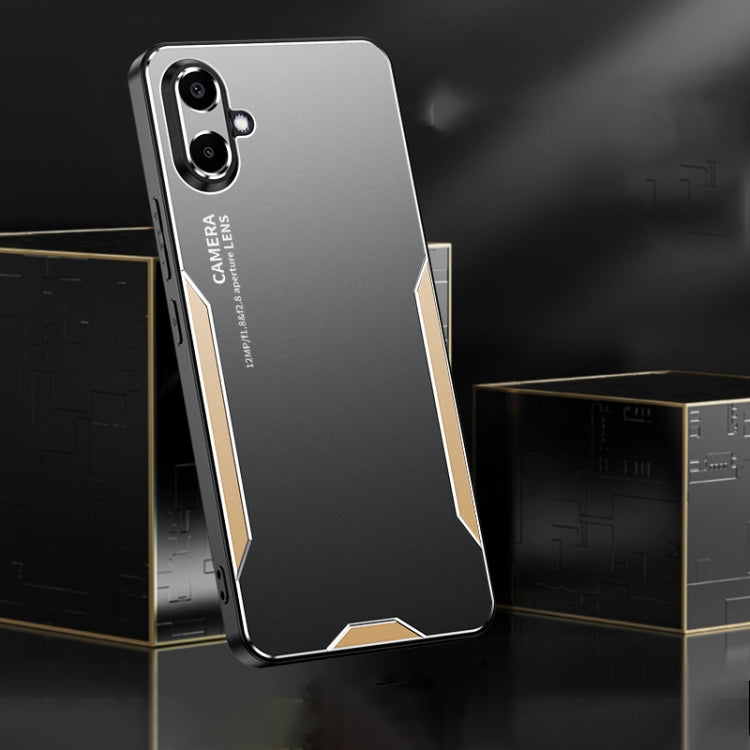 For Galaxy A06 4G Blade Series TPU Hybrid Metal Phone Case