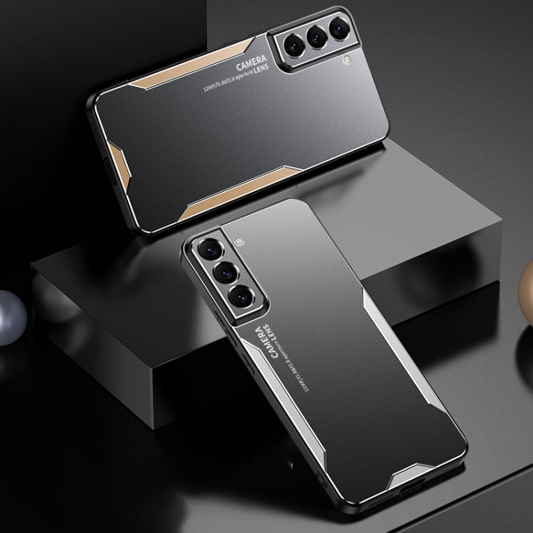 For Galaxy S21 5G Blade Series TPU Hybrid Metal Phone Case