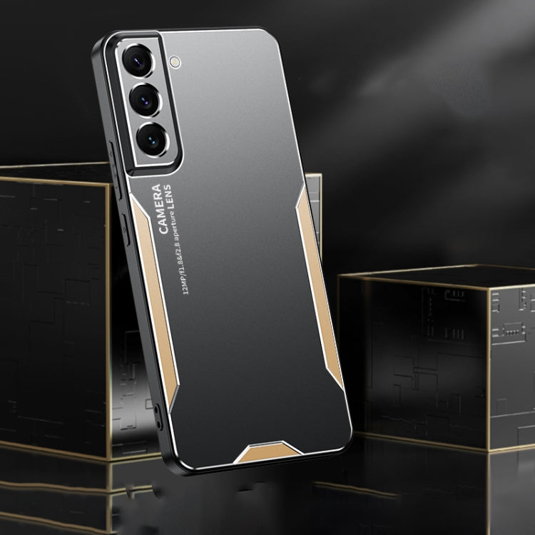 For Galaxy S21 5G Blade Series TPU Hybrid Metal Phone Case