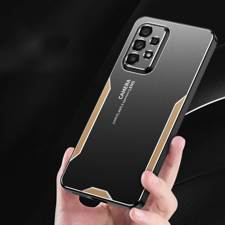 For Galaxy A52 5G Blade Series TPU Hybrid Metal Phone Case