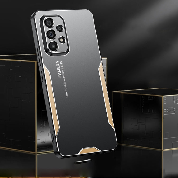 For Galaxy A52 5G Blade Series TPU Hybrid Metal Phone Case