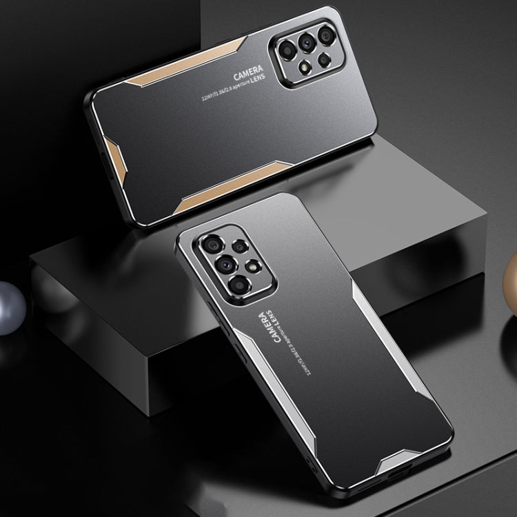 For Galaxy A52 5G Blade Series TPU Hybrid Metal Phone Case