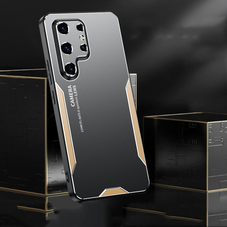For Galaxy S25 Ultra 5G Blade Series TPU Hybrid Metal Phone Case