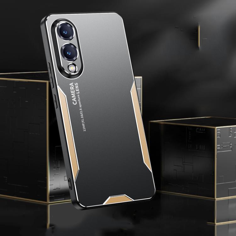 For Galaxy S25 Edge 5G Blade Series TPU Hybrid Metal Phone Case