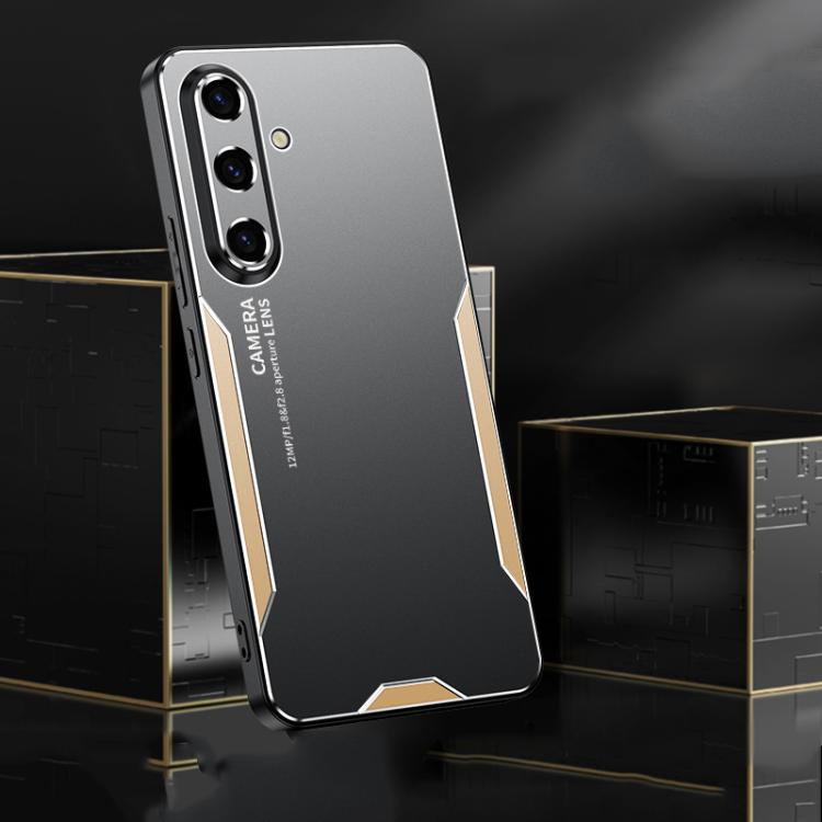 For Galaxy S25 FE 5G Blade Series TPU Hybrid Metal Phone Case