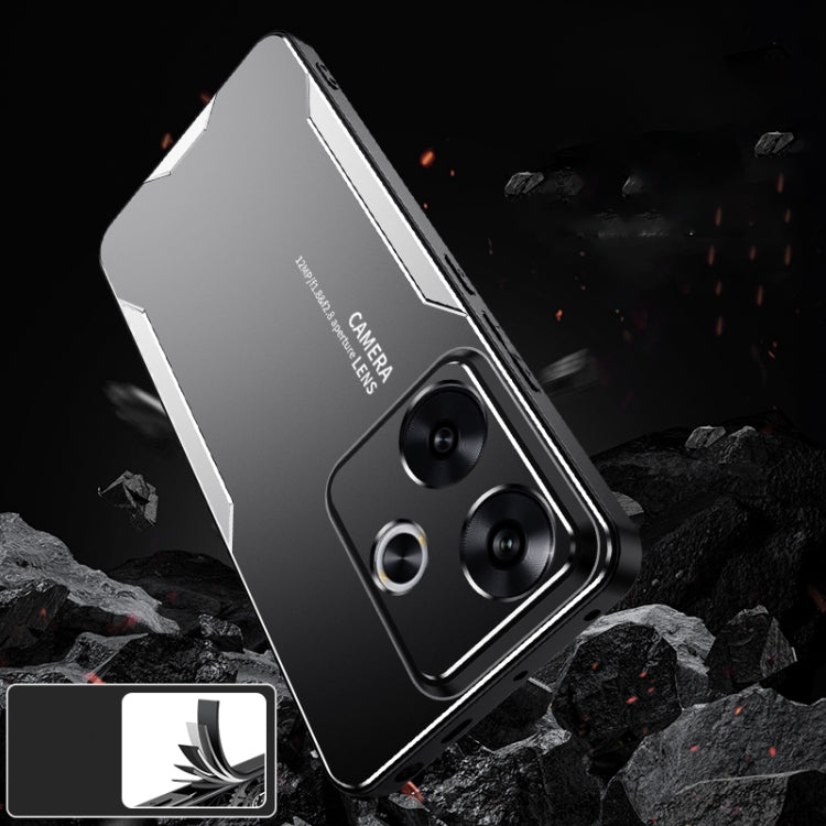 For Xiaomi Redmi Note 13R Blade Series TPU Hybrid Metal Phone Case