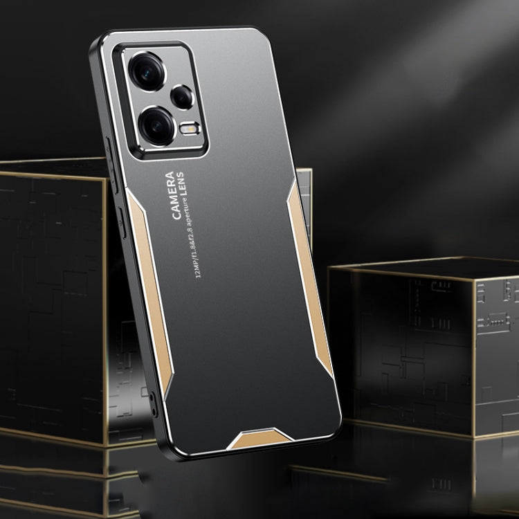 For Xiaomi Redmi Note 12 Pro 5G Global Blade Series TPU Hybrid Metal Phone Case