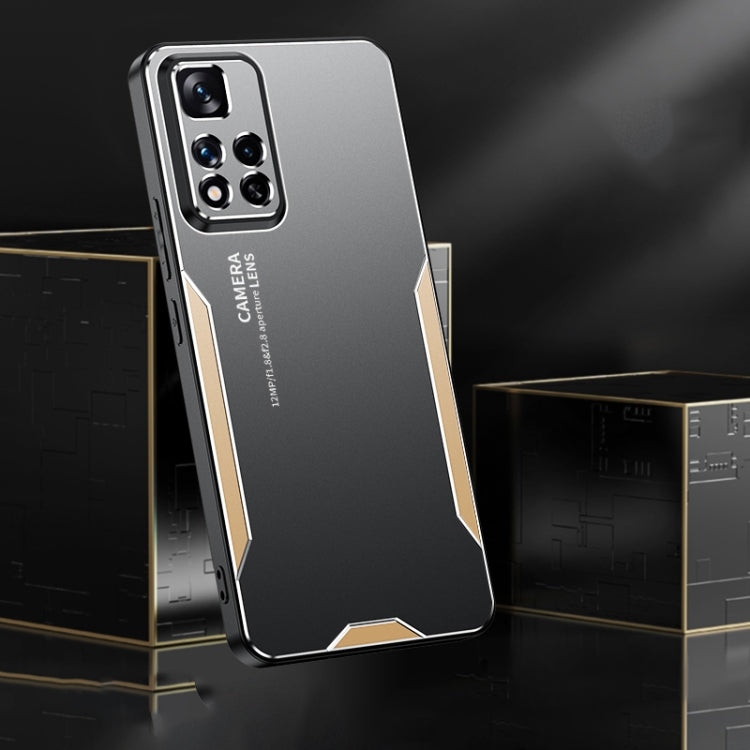 For Xiaomi Redmi Note 11 Pro 5G Blade Series TPU Hybrid Metal Phone Case