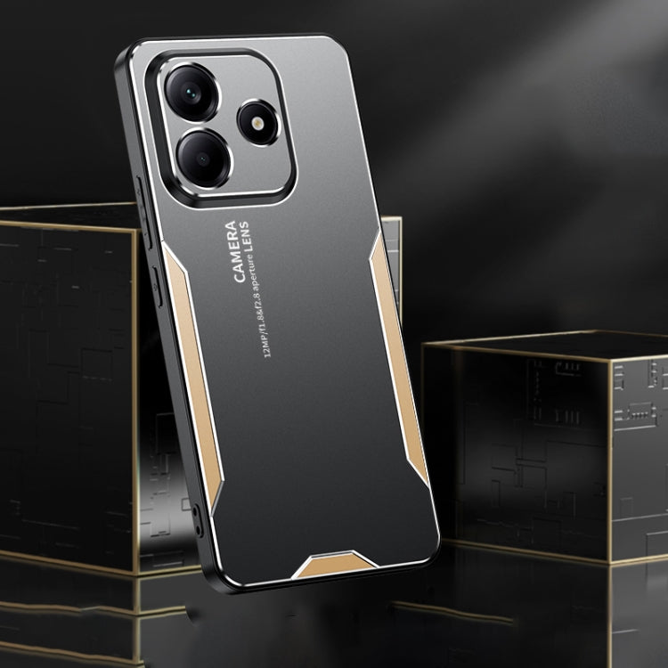 For Xiaomi Redmi Note 14 5G Blade Series TPU Hybrid Metal Phone Case