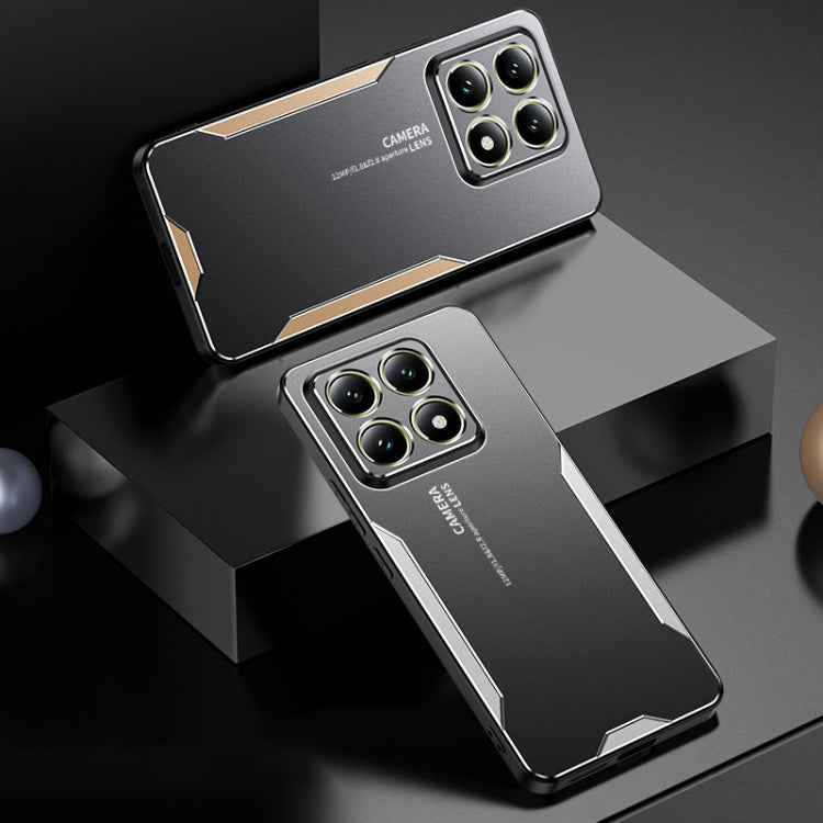 For Xiaomi 14T Pro Blade Series TPU Hybrid Metal Phone Case