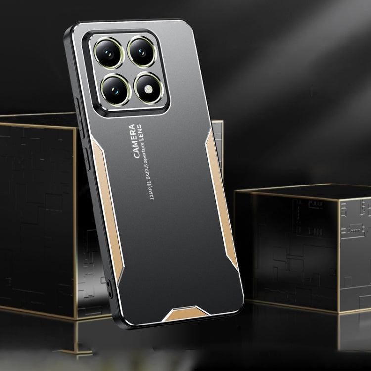 For Xiaomi 14T Pro Blade Series TPU Hybrid Metal Phone Case